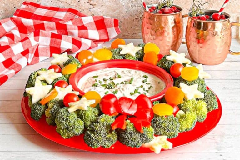 Festive Christmas Broccoli Wreath: Easy Party Appetizer