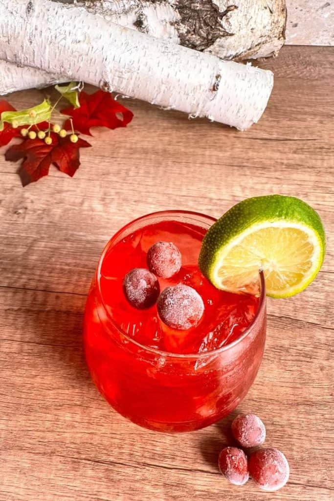 Cranberry orange cocktail with ginger