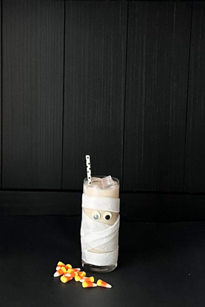 mummy wrapped cocktail with eyes