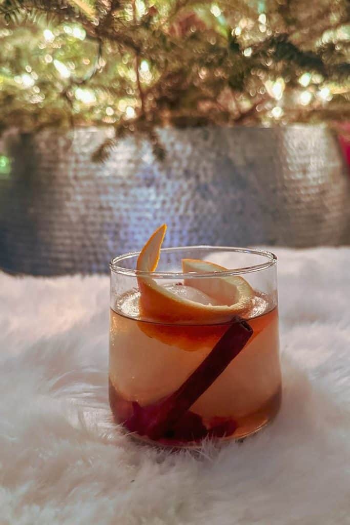 bourbon-infused cranberry Old Fashioned 