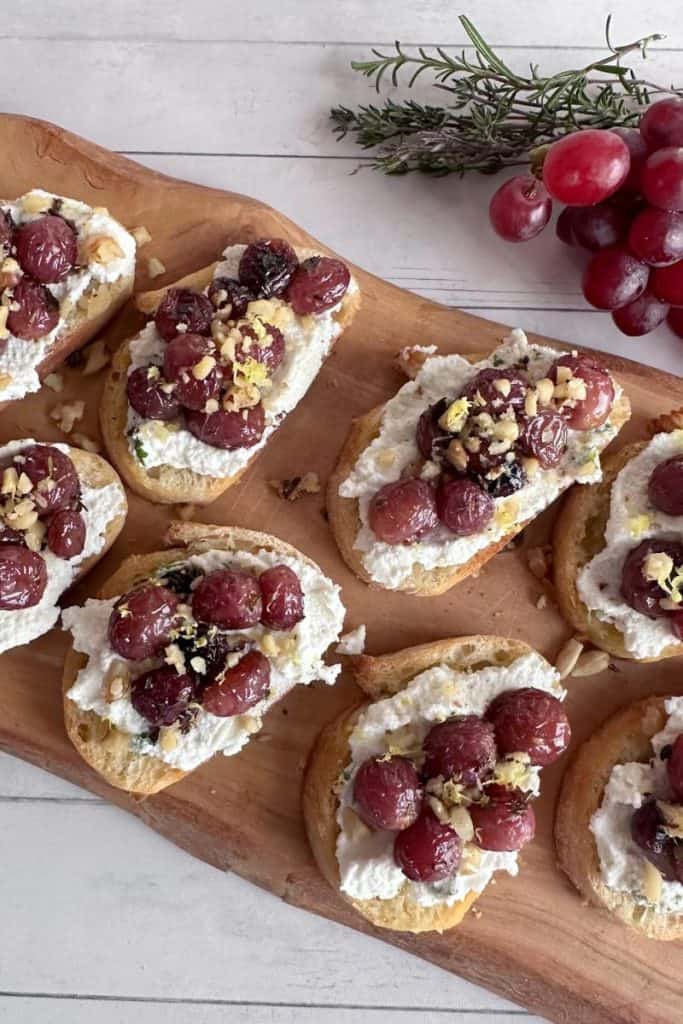 Red Grape Bruschetta Crostini