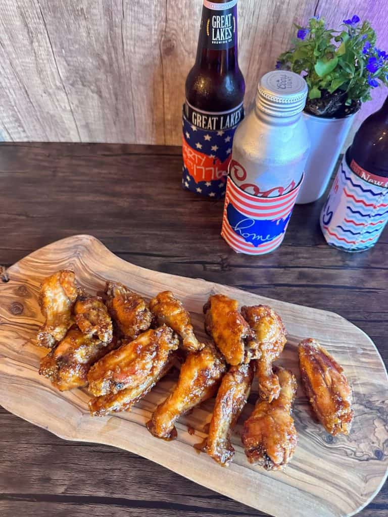 spicy peach honey wings