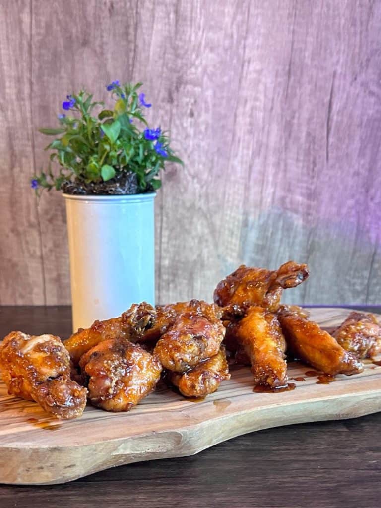 spicy peach honey wings