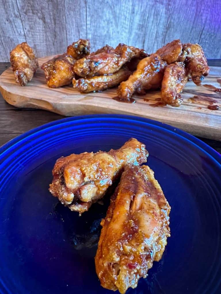 spicy peach honey wings